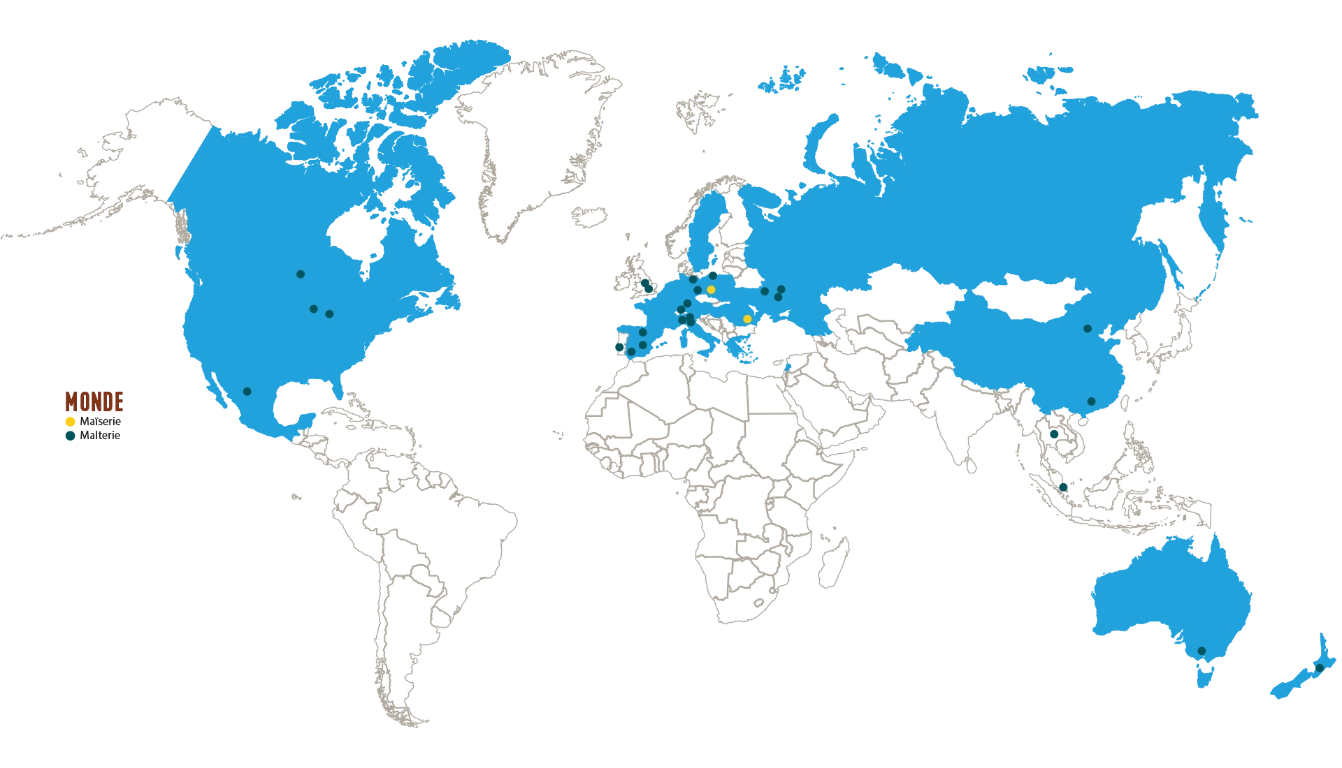 VIVESCIA Carte du monde